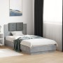 Estructura de cama cabecero luces LED gris hormigón 75x190 cm de , Camas y somieres - Ref: Foro24-3210069, Precio: 156,51 €, ...