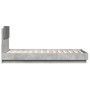 Estructura de cama cabecero luces LED gris hormigón 75x190 cm de , Camas y somieres - Ref: Foro24-3210069, Precio: 156,51 €, ...