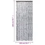 Cortina antimoscas chenilla marrón y beige 100x200 cm de , Mosquiteras para ventanas - Ref: Foro24-377373, Precio: 63,39 €, D...