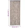 Cortina antimoscas chenilla beige y marrón claro 100x200 cm de , Mosquiteras para ventanas - Ref: Foro24-377367, Precio: 64,8...