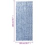 Cortina antimoscas chenilla azul y blanco 100x200 cm de , Mosquiteras para ventanas - Ref: Foro24-377371, Precio: 61,40 €, De...