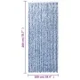 Cortina antimoscas chenilla azul y blanco 100x200 cm de , Mosquiteras para ventanas - Ref: Foro24-377371, Precio: 64,03 €, De...