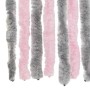 Cortina antimoscas chenilla gris plateado y rosa 100x220 cm de , Mosquiteras para ventanas - Ref: Foro24-377365, Precio: 55,6...