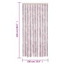 Cortina antimoscas chenilla gris plateado y rosa 100x220 cm de , Mosquiteras para ventanas - Ref: Foro24-377365, Precio: 55,6...