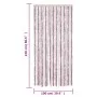 Cortina antimoscas chenilla gris plateado y rosa 100x220 cm de , Mosquiteras para ventanas - Ref: Foro24-377365, Precio: 64,8...