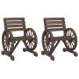Sillas de jardín 2 uds madera maciza de abeto 58x58x78,5 cm de , Sillas de jardín - Ref: Foro24-365102, Precio: 233,80 €, Des...