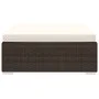 Reposapies seccional con cojín 1 uds ratán sintético marrón de vidaXL, Sofás modulares de exterior - Ref: Foro24-46801, Preci...