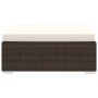 Reposapies seccional con cojín 1 uds ratán sintético marrón de vidaXL, Sofás modulares de exterior - Ref: Foro24-46801, Preci...