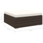 Reposapies seccional con cojín 1 uds ratán sintético marrón de vidaXL, Sofás modulares de exterior - Ref: Foro24-46801, Preci...