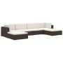 Reposapies seccional con cojín 1 uds ratán sintético marrón de vidaXL, Sofás modulares de exterior - Ref: Foro24-46801, Preci...