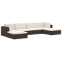 Reposapies seccional con cojín 1 uds ratán sintético marrón de vidaXL, Sofás modulares de exterior - Ref: Foro24-46801, Preci...