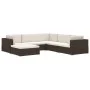 Reposapies seccional con cojín 1 uds ratán sintético marrón de vidaXL, Sofás modulares de exterior - Ref: Foro24-46801, Preci...
