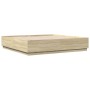 Estructura de cama con luces LED madera roble Sonoma 200x200 cm de , Camas y somieres - Ref: Foro24-3209585, Precio: 189,76 €...