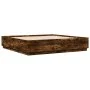 Estructura cama con luces LED madera roble ahumado 200x200 cm de , Camas y somieres - Ref: Foro24-3209587, Precio: 186,69 €, ...