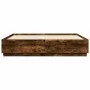 Estructura cama con luces LED madera roble ahumado 200x200 cm de , Camas y somieres - Ref: Foro24-3209587, Precio: 186,69 €, ...