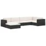 Reposapies seccional con cojín 1 uds ratán sintético marrón de vidaXL, Sofás modulares de exterior - Ref: Foro24-46801, Preci...