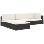 Reposapies seccional con cojín 1 uds ratán sintético marrón de vidaXL, Sofás modulares de exterior - Ref: Foro24-46801, Preci...