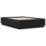 Estructura cama con luces LED madera ingeniería negro 160x200cm de , Camas y somieres - Ref: Foro24-3209598, Precio: 183,19 €...