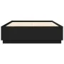 Estructura cama con luces LED madera ingeniería negro 160x200cm de , Camas y somieres - Ref: Foro24-3209598, Precio: 183,19 €...
