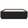 Estructura cama con luces LED madera ingeniería negro 160x200cm de , Camas y somieres - Ref: Foro24-3209598, Precio: 185,52 €...