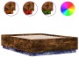 Estructura cama con luces LED madera roble ahumado 140x190 cm de , Camas y somieres - Ref: Foro24-3209643, Precio: 166,83 €, ...