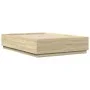 Estructura cama con luces LED madera roble Sonoma 120x200 cm de , Camas y somieres - Ref: Foro24-3209620, Precio: 161,27 €, D...