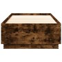 Estructura de cama con luces LED madera roble ahumado 90x200 cm de , Camas y somieres - Ref: Foro24-3209636, Precio: 134,20 €...