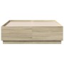 Estructura cama con luces LED madera roble Sonoma 120x190 cm de , Camas y somieres - Ref: Foro24-3209655, Precio: 157,78 €, D...