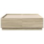 Estructura cama con luces LED madera roble Sonoma 140x190 cm de , Camas y somieres - Ref: Foro24-3209641, Precio: 167,20 €, D...