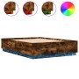 Estructura cama con luces LED madera roble ahumado 160x200 cm de , Camas y somieres - Ref: Foro24-3209601, Precio: 174,22 €, ...