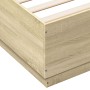 Estructura de cama madera de ingeniería roble Sonoma 150x200 cm de , Camas y somieres - Ref: Foro24-3209697, Precio: 151,52 €...