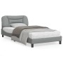 Estructura de cama con luces LED tela gris claro 100x200 cm de , Camas y somieres - Ref: Foro24-3213683, Precio: 148,04 €, De...