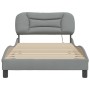 Estructura de cama con luces LED tela gris claro 100x200 cm de , Camas y somieres - Ref: Foro24-3213683, Precio: 148,04 €, De...