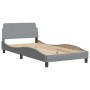 Estructura de cama con luces LED tela gris claro 100x200 cm de , Camas y somieres - Ref: Foro24-3213683, Precio: 148,04 €, De...