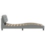 Estructura de cama con luces LED tela gris claro 100x200 cm de , Camas y somieres - Ref: Foro24-3213683, Precio: 148,04 €, De...