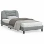 Estructura de cama con luces LED tela gris claro 90x190 cm de , Camas y somieres - Ref: Foro24-3213669, Precio: 168,18 €, Des...