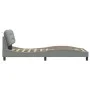 Estructura de cama con luces LED tela gris claro 90x190 cm de , Camas y somieres - Ref: Foro24-3213669, Precio: 168,18 €, Des...