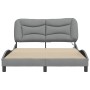 Estructura de cama con luces LED tela gris claro 140x190 cm de , Camas y somieres - Ref: Foro24-3213697, Precio: 209,91 €, De...