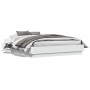 Estructura de cama madera de ingeniería blanca 135x190 cm de , Camas y somieres - Ref: Foro24-3209877, Precio: 129,83 €, Desc...