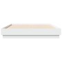 Estructura de cama madera de ingeniería blanca 135x190 cm de , Camas y somieres - Ref: Foro24-3209877, Precio: 129,83 €, Desc...