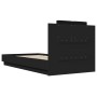 Estructura de cama con cabecero y luces LED negro 90x190 cm de , Camas y somieres - Ref: Foro24-3210060, Precio: 169,30 €, De...