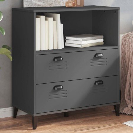 Librería VIKEN madera de ingeniería gris antracita 80x40x90 cm de , Librerías y estanterías - Ref: Foro24-374946, Precio: 147...
