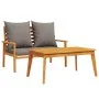 Set de muebles de jardín con cojines madera maciza acacia de , Conjuntos de jardín - Ref: Foro24-366382, Precio: 226,09 €, De...