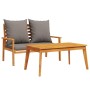 Set de muebles de jardín con cojines madera maciza acacia de , Conjuntos de jardín - Ref: Foro24-366382, Precio: 251,37 €, De...