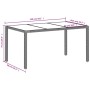 Mesa de jardín superficie de vidrio ratán PE gris 150x90x75 cm de , Mesas de jardín - Ref: Foro24-368125, Precio: 134,50 €, D...
