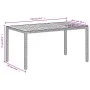 Mesa de jardín ratán PE y madera acacia beige 150x90x75 cm de , Mesas de jardín - Ref: Foro24-368127, Precio: 151,76 €, Descu...