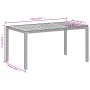 Mesa de jardín ratán PE y madera acacia beige 150x90x75 cm de , Mesas de jardín - Ref: Foro24-368127, Precio: 143,82 €, Descu...