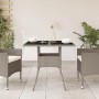 Mesa de jardín superficie de vidrio y ratán PE gris 80x80x75 cm de , Mesas de jardín - Ref: Foro24-368131, Precio: 82,97 €, D...