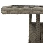 Mesa de jardín superficie de vidrio y ratán PE gris 80x80x75 cm de , Mesas de jardín - Ref: Foro24-368131, Precio: 81,34 €, D...