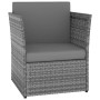 Silla de jardín con taburete ratán sintético gris antracita de vidaXL, Sillas de jardín - Ref: Foro24-48193, Precio: 152,62 €...